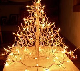 too fancy for chickens wire christmas tree, christmas decorations, crafts, repurposing upcycling