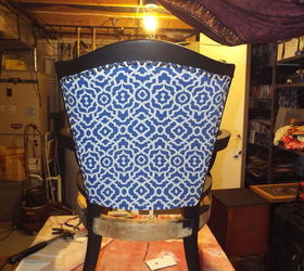 broken down slipper chair, painted furniture, reupholster