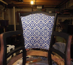 broken down slipper chair, painted furniture, reupholster