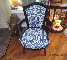 broken down slipper chair, painted furniture, reupholster