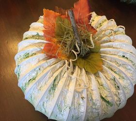 my dryer vent hose pumpkins, crafts, repurposing upcycling, seasonal holiday decor