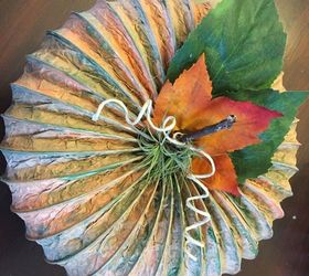 my dryer vent hose pumpkins, crafts, repurposing upcycling, seasonal holiday decor