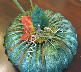 my dryer vent hose pumpkins, crafts, repurposing upcycling, seasonal holiday decor