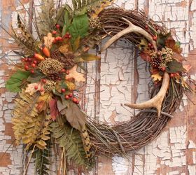 my 2nd deer antler wreath smaller slightly different than the 1st, crafts, seasonal holiday decor, wreaths