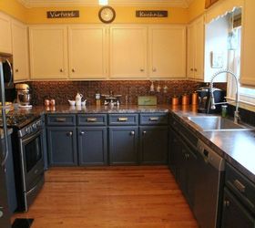 painted kitchen cabinet makeover reveal, kitchen cabinets, kitchen design, painting