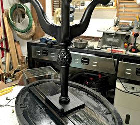 repurposed clock table, painted furniture, repurposing upcycling