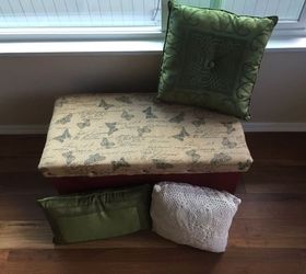 refurb an inexpensive big lots ottoman, painted furniture