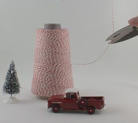 vintage jar snow globe, christmas decorations, crafts, repurposing upcycling, seasonal holiday decor, Cut your twine