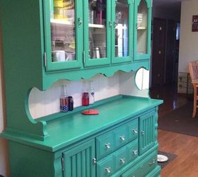 circa 70 s pine dining room hutch gets a new lease on life, painted furniture