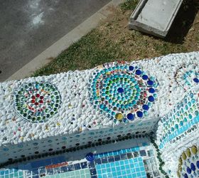 a big mosaic chair for a garden park or field, concrete masonry, diy, outdoor furniture, painted furniture