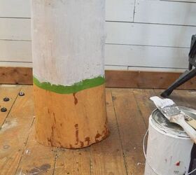 a diy log table scandinavian style, diy, painted furniture, repurposing upcycling, rustic furniture, woodworking projects