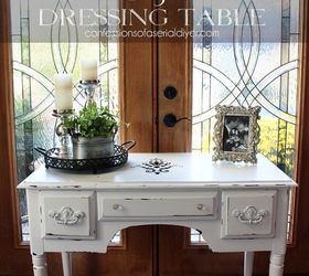 black and white dressing table, painted furniture