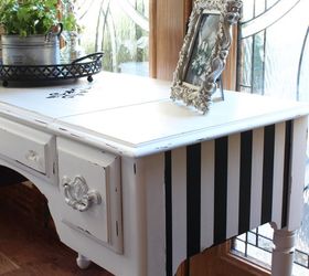 black and white dressing table, painted furniture