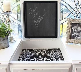 black and white dressing table, painted furniture