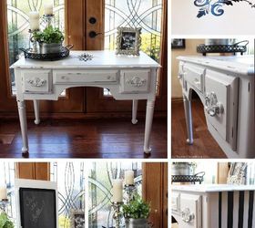 black and white dressing table, painted furniture