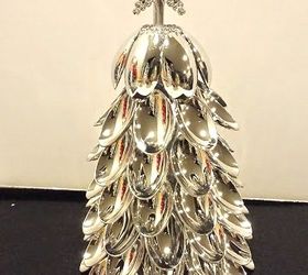 christmas spoon trees, christmas decorations, crafts, repurposing upcycling, seasonal holiday decor