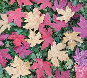 chalk painted dollar store leaves tutorial colors, crafts, how to, seasonal holiday decor