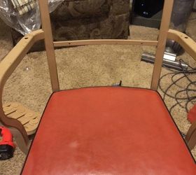 reupholster a thrift store chair with farmhouse flair, painted furniture, repurposing upcycling, reupholster