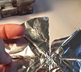 aluminium foil polish stars, christmas decorations, crafts, repurposing upcycling