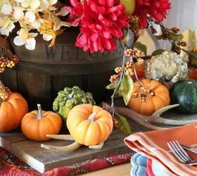 easy and beautiful thanksgiving tablescape and centerpiece, seasonal holiday decor, thanksgiving decorations