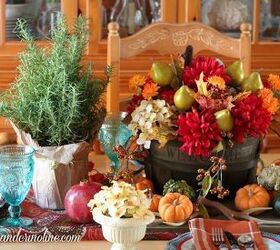easy and beautiful thanksgiving tablescape and centerpiece, seasonal holiday decor, thanksgiving decorations