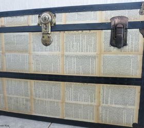 the chivalrous trunk, decoupage, painted furniture, repurposing upcycling, rustic furniture, storage ideas