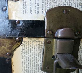 the chivalrous trunk, decoupage, painted furniture, repurposing upcycling, rustic furniture, storage ideas