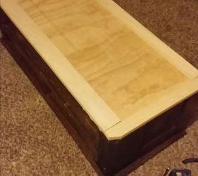 rescued military footlocker, diy, painted furniture, repurposing upcycling, woodworking projects