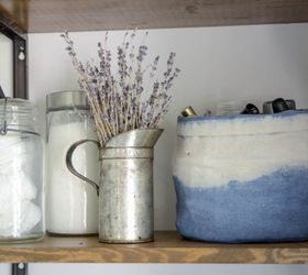 diy dip dye cloth baskets, crafts