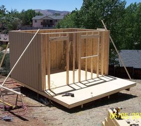 golden yellow garden shed, diy, outdoor living, woodworking projects