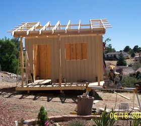 golden yellow garden shed, diy, outdoor living, woodworking projects