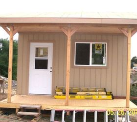 golden yellow garden shed, diy, outdoor living, woodworking projects