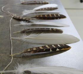 diy gold tip feather garland, crafts, seasonal holiday decor