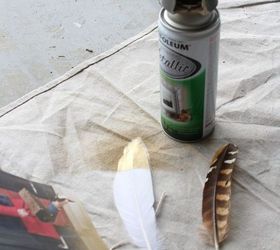 diy gold tip feather garland, crafts, seasonal holiday decor