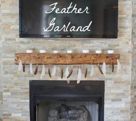 diy gold tip feather garland, crafts, seasonal holiday decor
