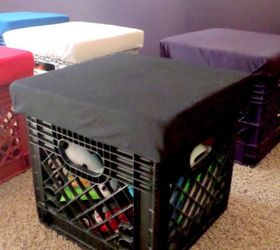 diy crate stools for toy storage, entertainment rec rooms, organizing, repurposing upcycling, storage ideas