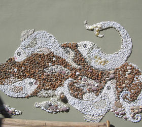 diy pebble an d shell mosaic, crafts, The Left Side