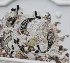 diy pebble an d shell mosaic, crafts, Another one same technique
