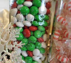 diy christmas candy jars, christmas decorations, crafts, seasonal holiday decor