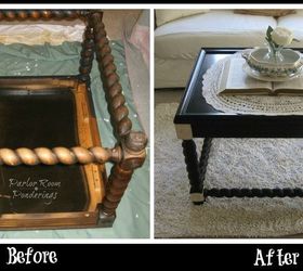 thrifty coffee table makeover, painted furniture