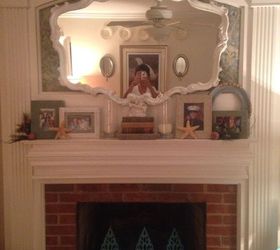 too afraid to paint my brick fireplace quick change to make it pop, concrete masonry, fireplaces mantels, home decor, living room ideas