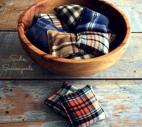 flannel scraps reusable hand warmers, crafts, repurposing upcycling
