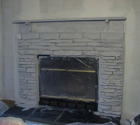 my painted fireplace, diy, fireplaces mantels, living room ideas, painting