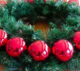 create a gorgeous christmas evergreen wreath with just the colour red, christmas decorations, crafts, wreaths