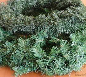 create a gorgeous christmas evergreen wreath with just the colour red, christmas decorations, crafts, wreaths