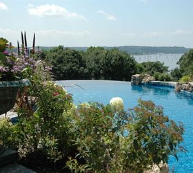 infinity pool project in cove neck long island ny, landscape, outdoor living, pool designs