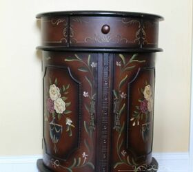 table makeover with chalky paint and scrapbook paper, painted furniture