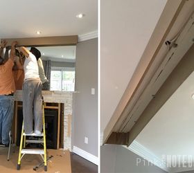 fireplace makeover before after, diy, fireplaces mantels, living room ideas, wall decor