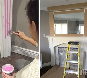 fireplace makeover before after, diy, fireplaces mantels, living room ideas, wall decor
