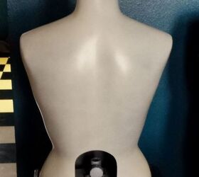 black form mannequin becomes bright and positive room decor, crafts, repurposing upcycling